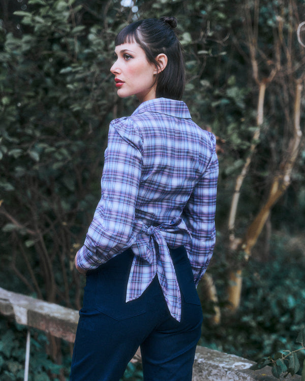 Blusa Gal tartan lila