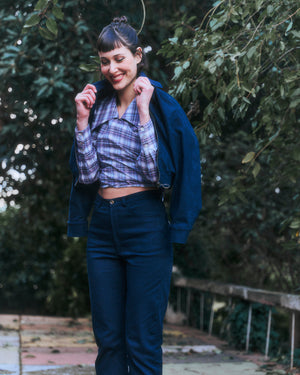Blusa Gal tartan lila