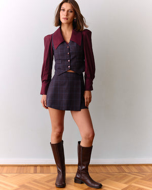 Falda Short Cuadrille Morado