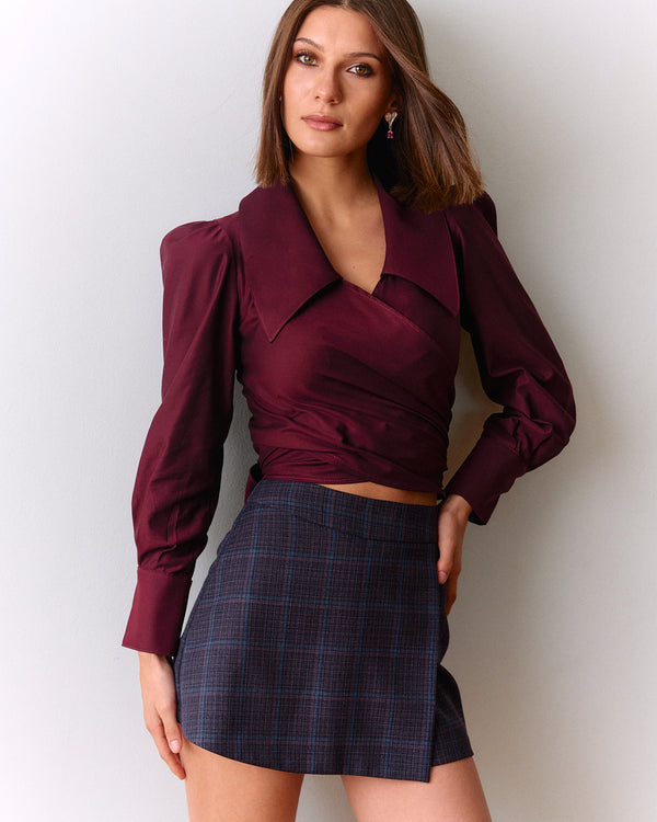 Falda Short Cuadrille Morado