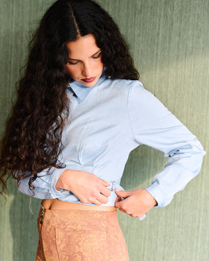 Blusa tiras celeste Pre Order